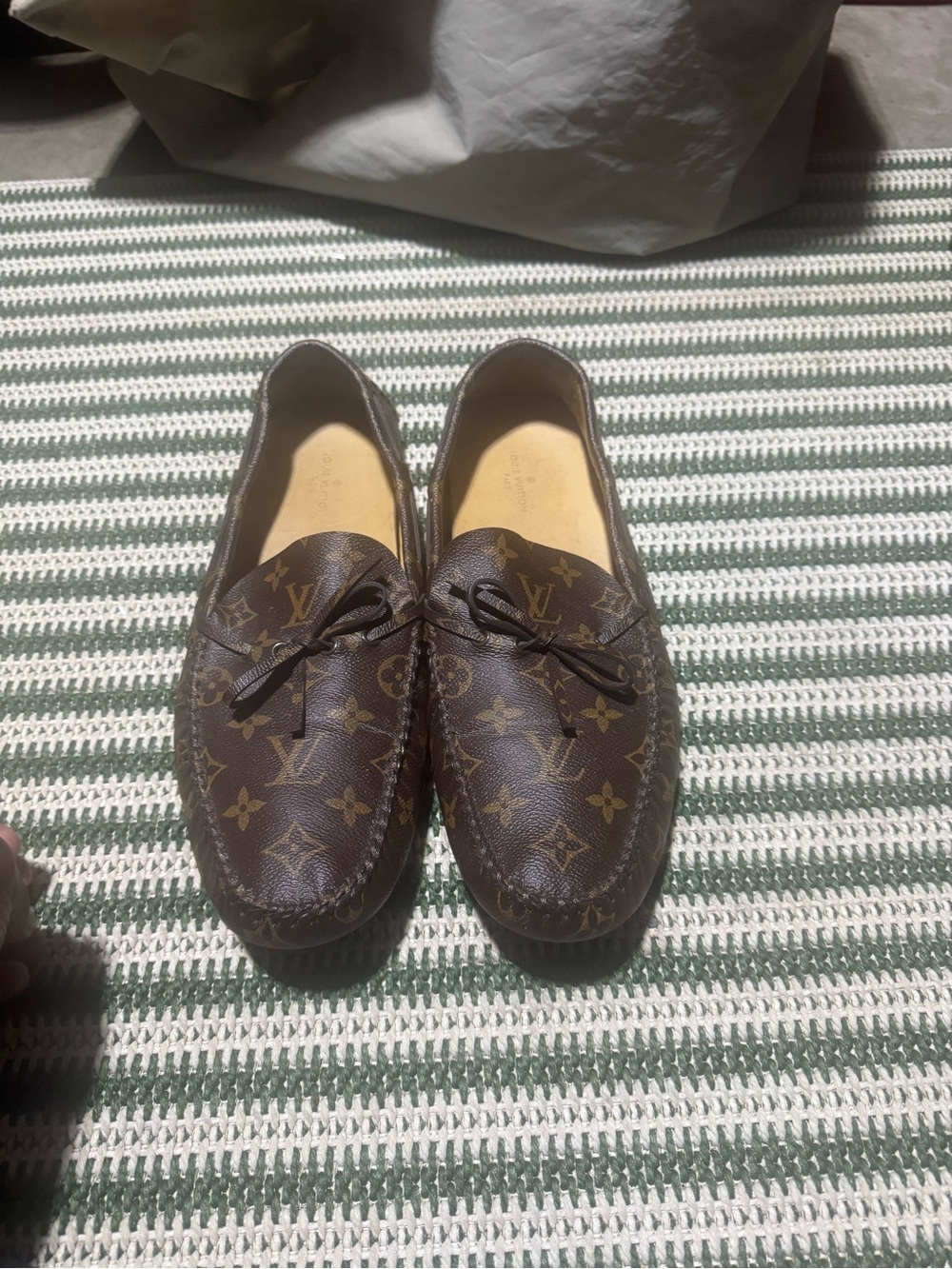 Louis Vuitton Dark Brown Monogram Leather Driving Loafers